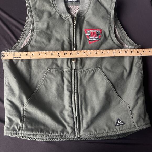 Tractor Supply 85th Anniversary Mens Vest Large Ridgecut Full Zip Sherpa Lined - Picture 11 of 14